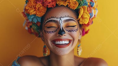 Maquiagem Catrina Mexicana