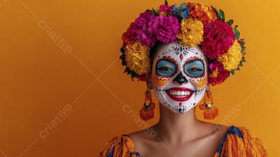 Maquiagem Catrina Mexicana