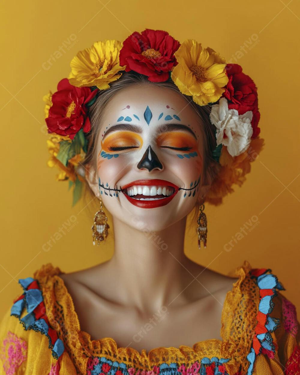 Maquiagem Catrina Mexicana