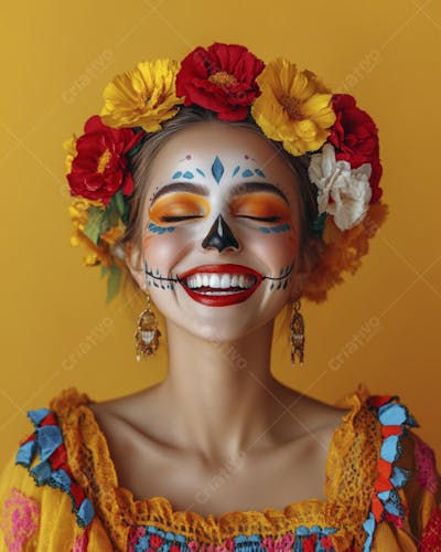 Maquiagem Catrina Mexicana