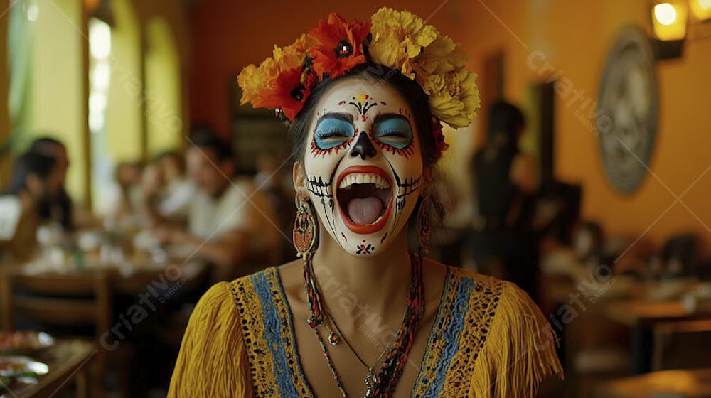 Maquiagem Catrina Mexicana