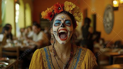 Maquiagem Catrina Mexicana