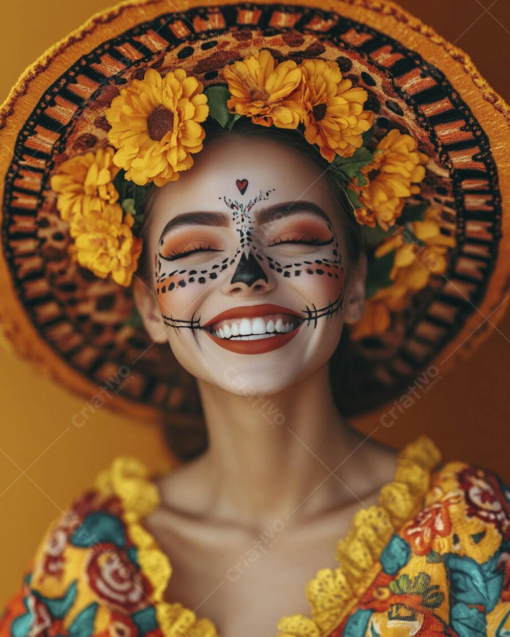 Maquiagem Catrina Mexicana