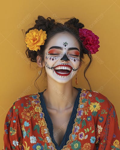 Maquiagem Catrina Mexicana