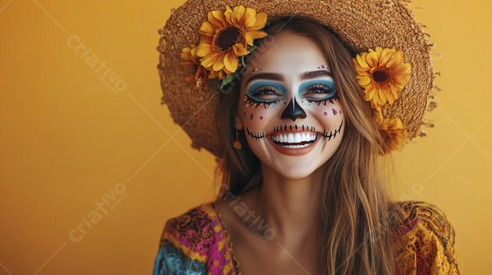 Maquiagem Catrina Mexicana