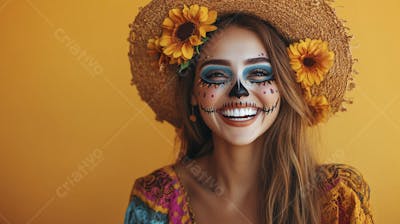 Maquiagem Catrina Mexicana