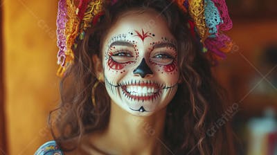 Maquiagem Catrina Mexicana