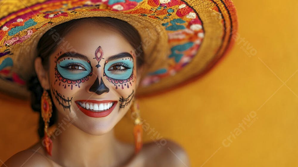 Maquiagem Catrina Mexicana