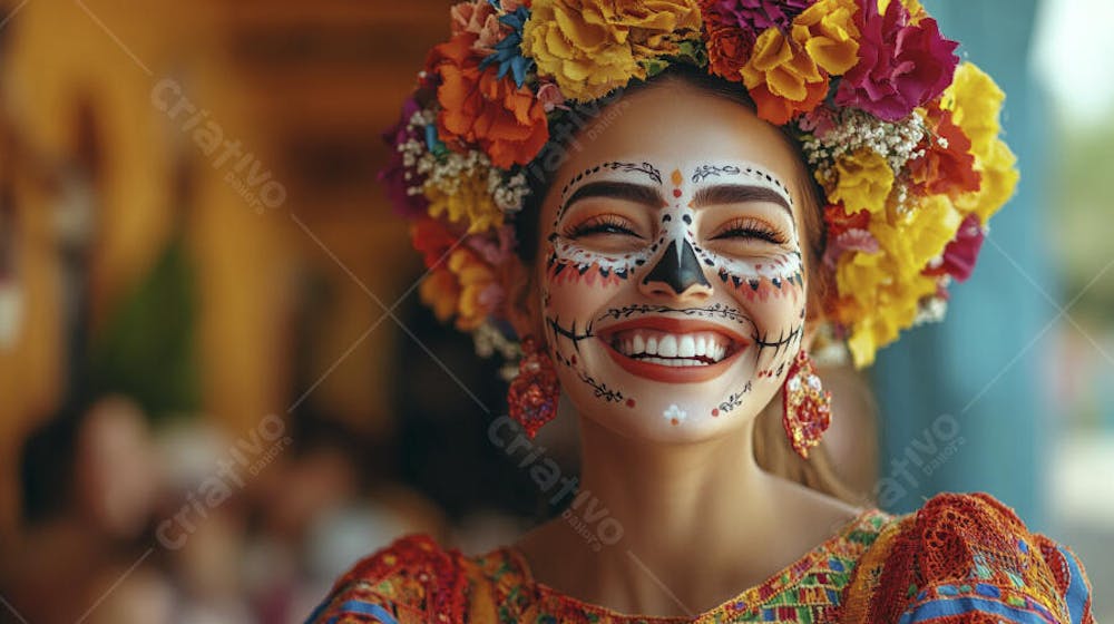 Maquiagem Catrina Mexicana