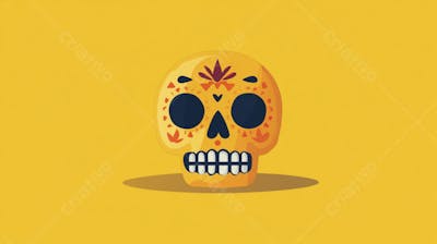 Caveira Mexicana Minimalista