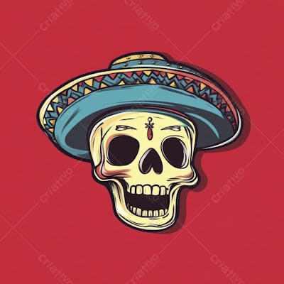 Caveira Mexicana Minimalista