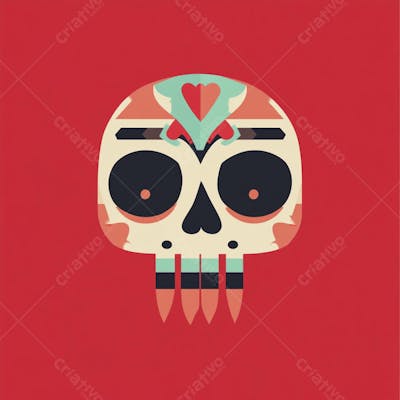 Caveira Mexicana Minimalista