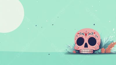 Caveira Mexicana Minimalista