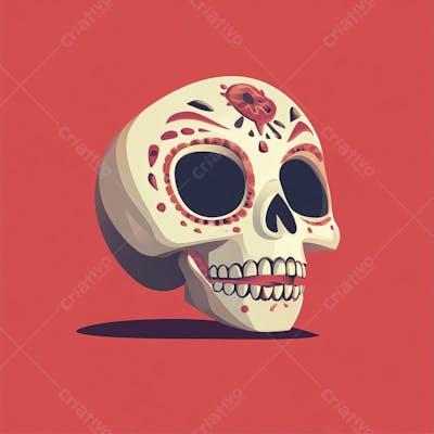 Caveira Mexicana Minimalista