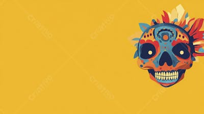 Caveira Mexicana Minimalista