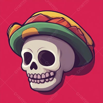 Caveira Mexicana Minimalista