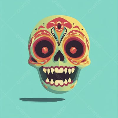 Caveira Mexicana Minimalista