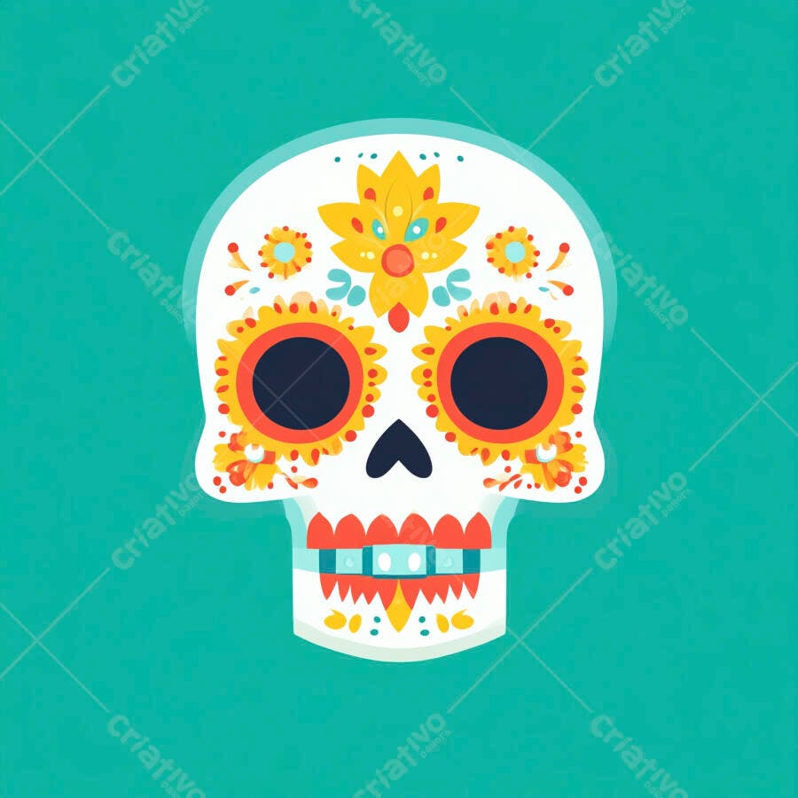 Caveira Mexicana Dia dos Mortos
