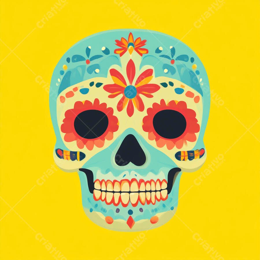 Caveira Mexicana Dia dos Mortos