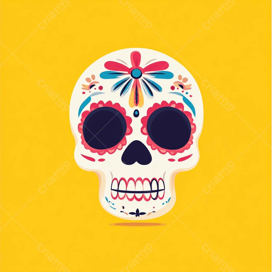 Caveira Mexicana Dia de Muertos