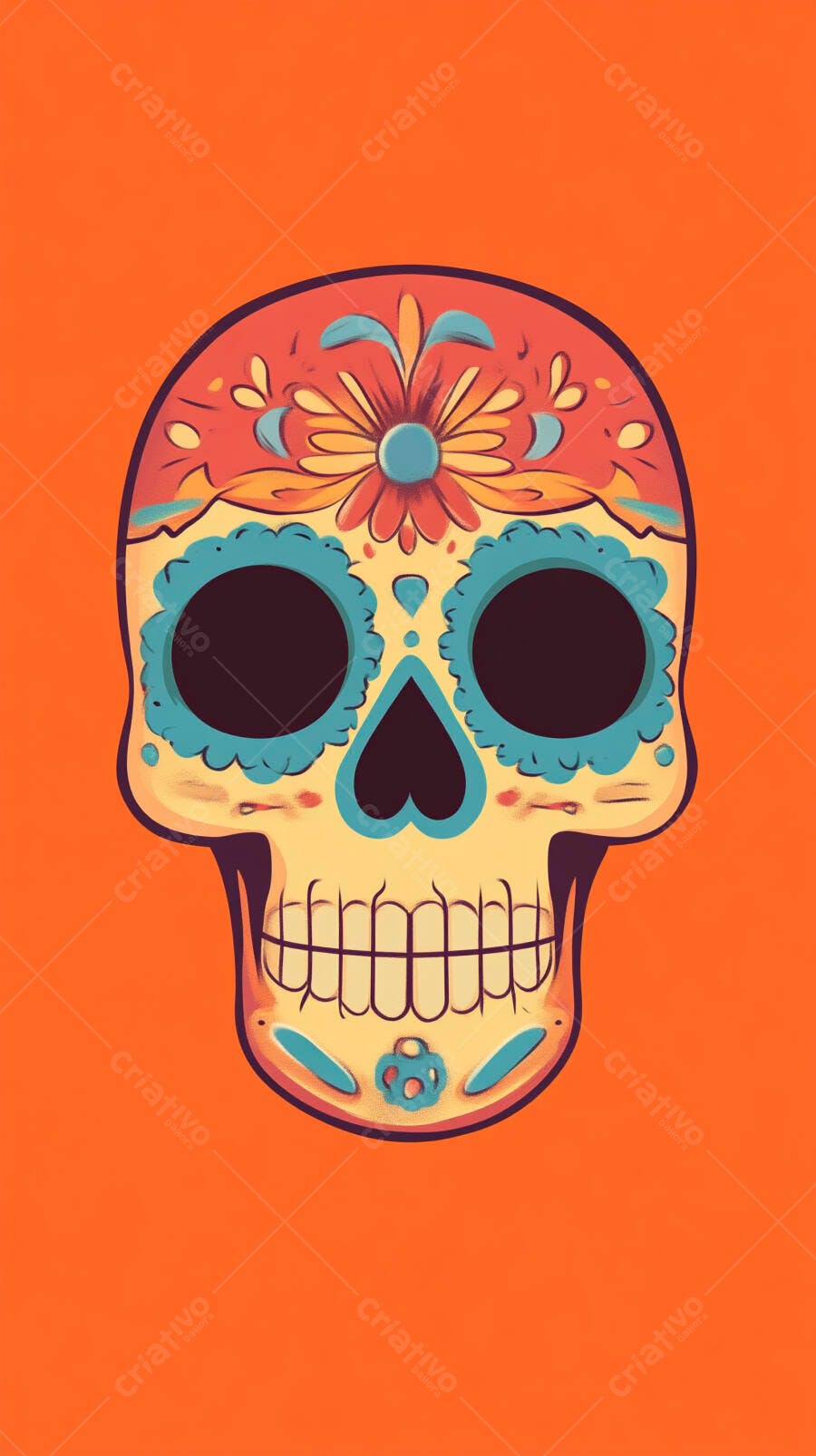 Caveira Mexicana Dia dos Mortos