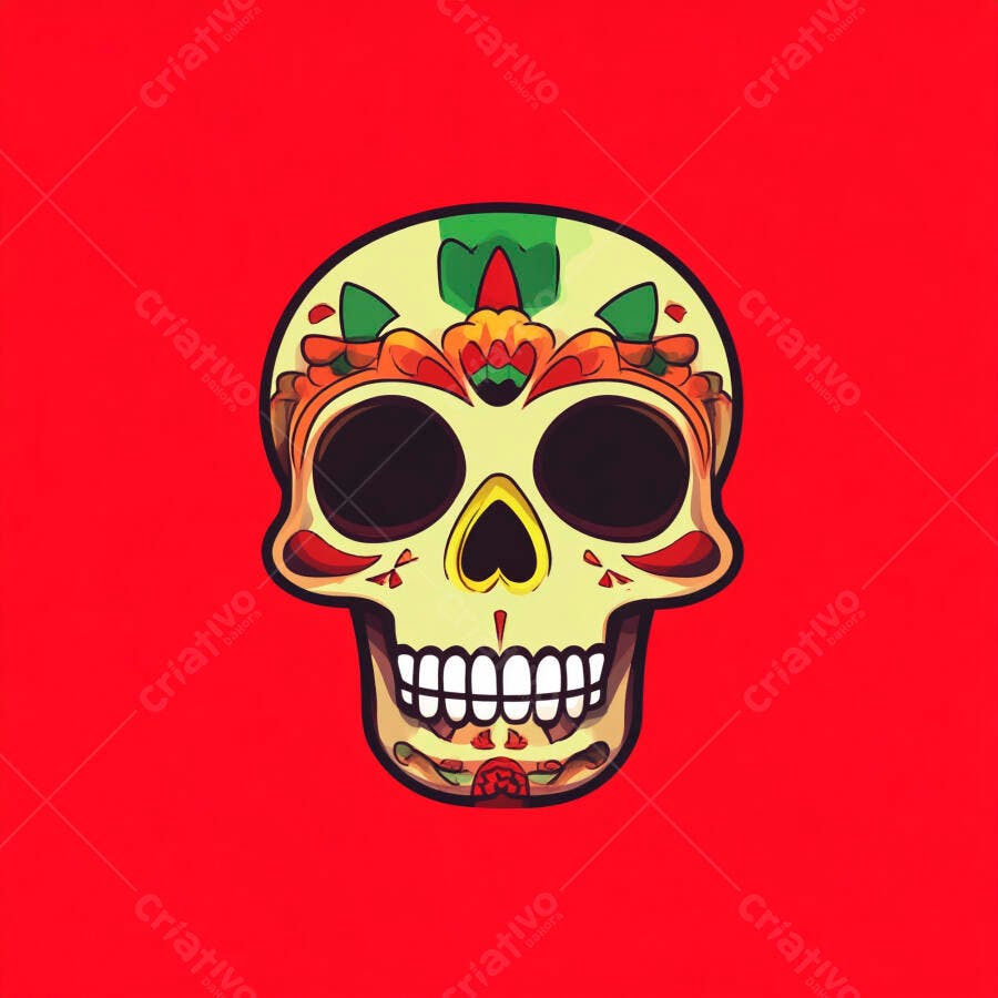 Caveira Mexicana Dia de Muertos