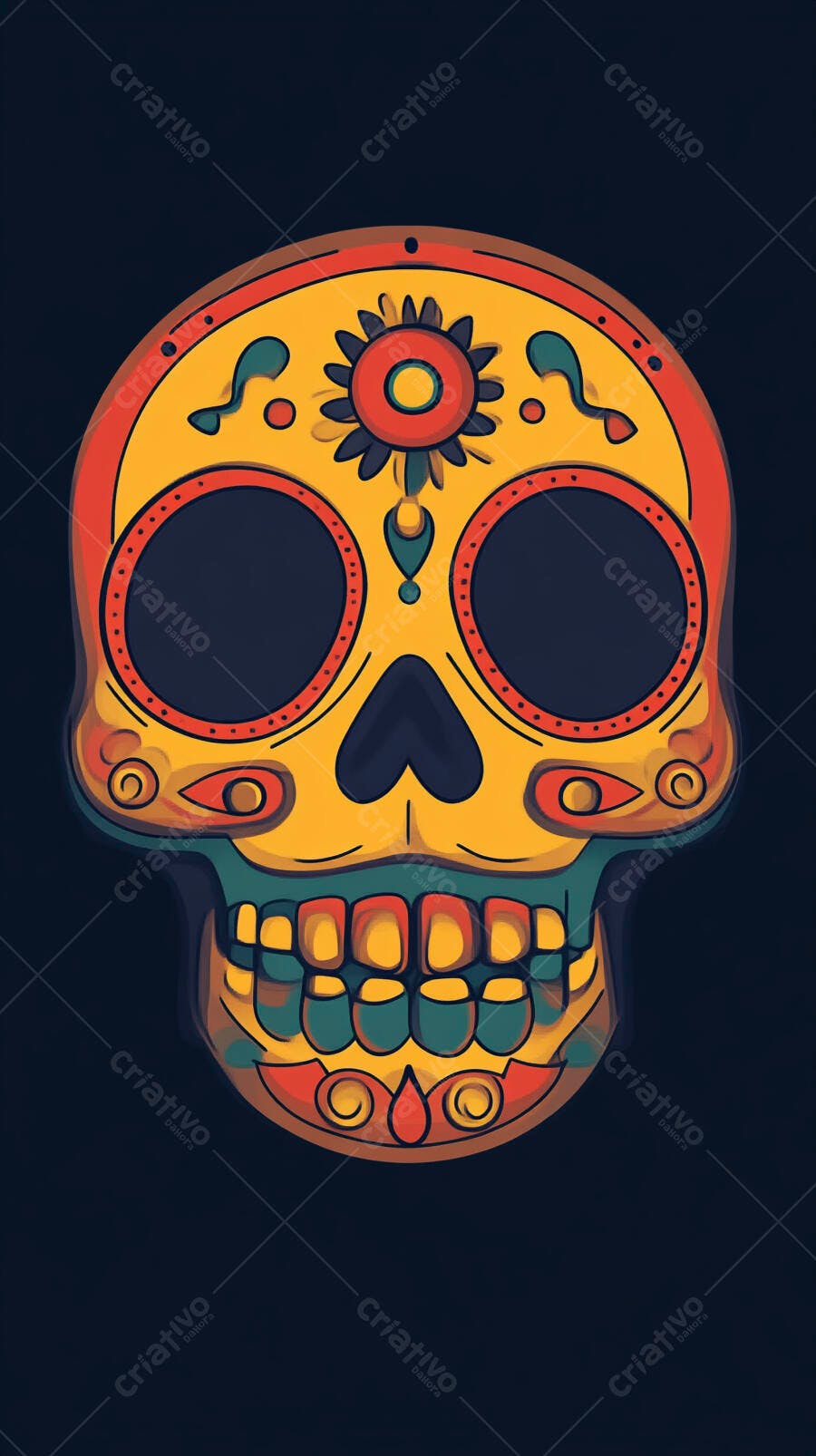 Caveira Mexicana Dia dos Mortos