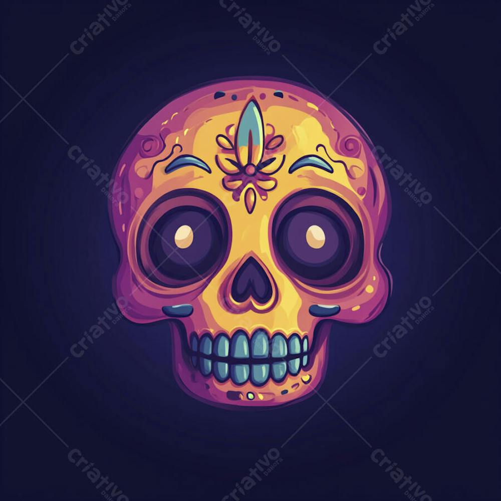 Caveira Mexicana Minimalista