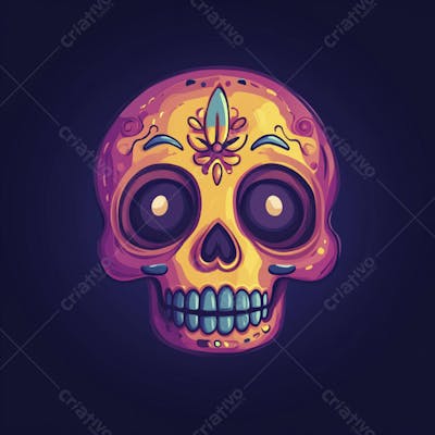 Caveira Mexicana Minimalista