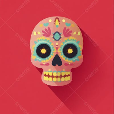 Caveira Mexicana Minimalista