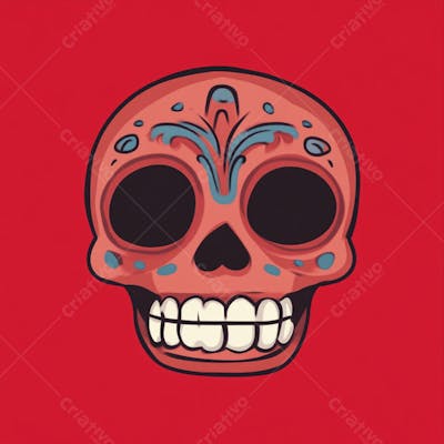 Caveira Mexicana Minimalista