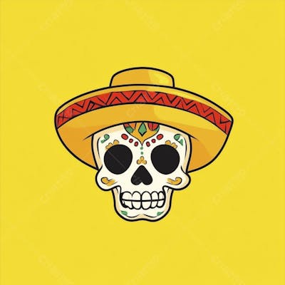 Caveira Mexicana Minimalista