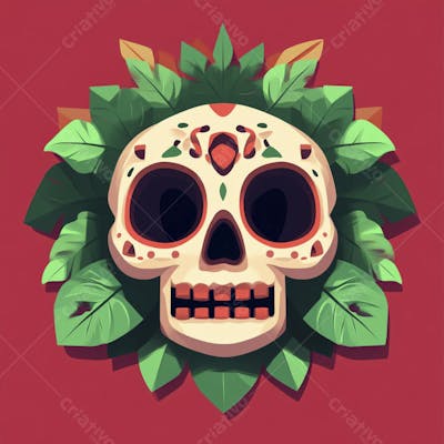 Caveira Mexicana Minimalista
