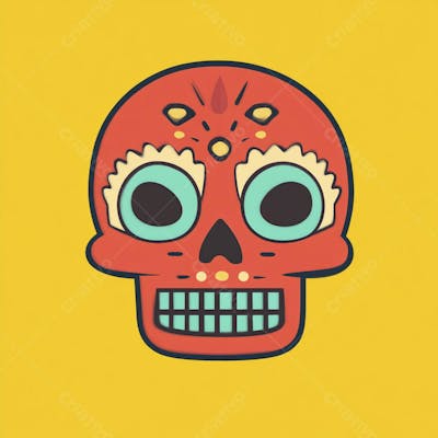 Caveira Mexicana Minimalista
