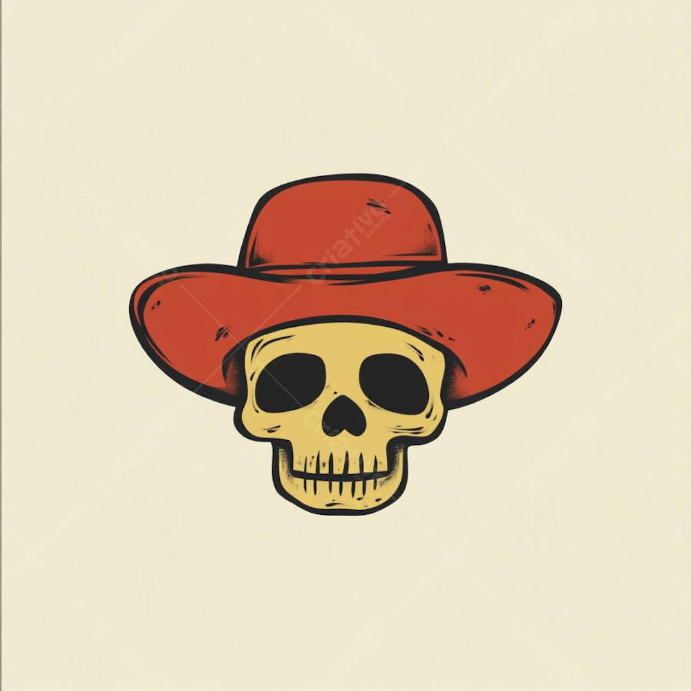 Caveira Mexicana Minimalista