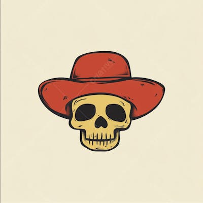 Caveira Mexicana Minimalista