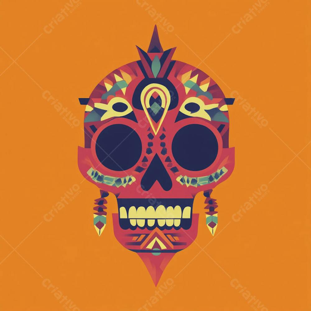 Caveira Mexicana Minimalista