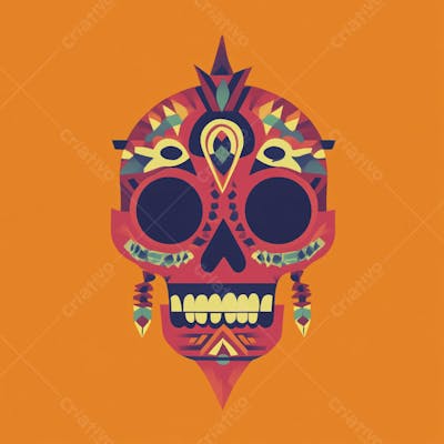 Caveira Mexicana Minimalista