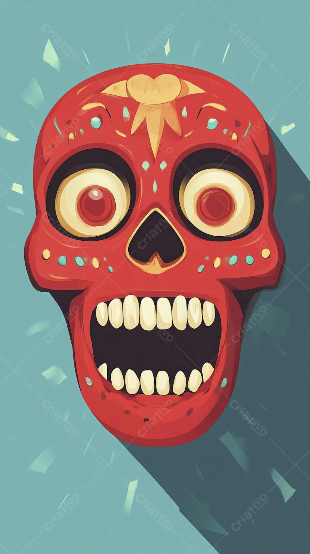 Caveira Mexicana Minimalista