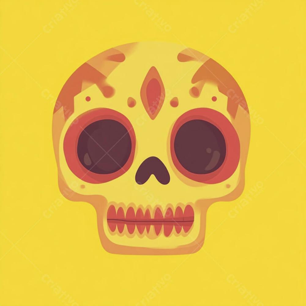 Caveira Mexicana Minimalista