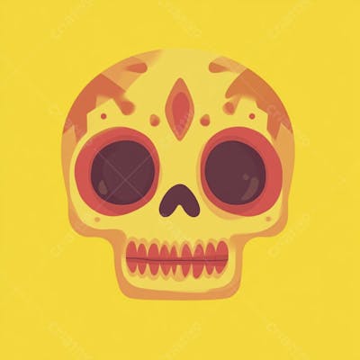 Caveira Mexicana Minimalista
