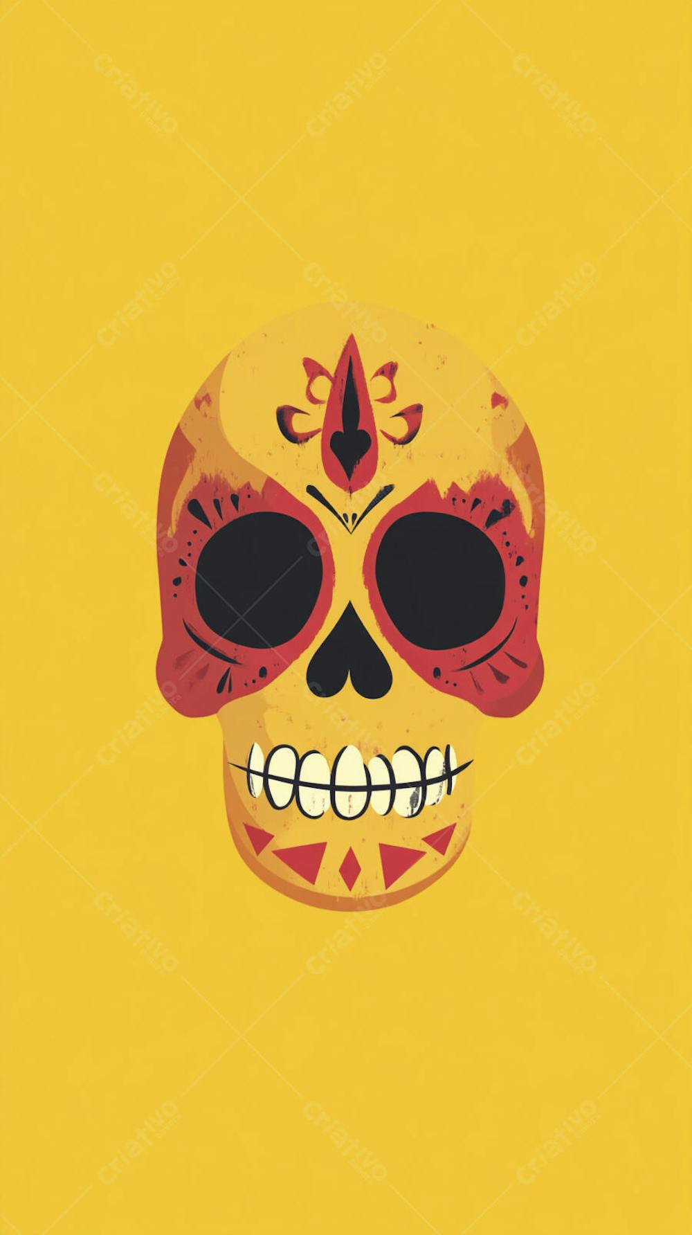 Caveira Mexicana Minimalista