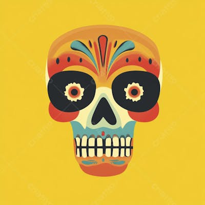 Caveira Mexicana Minimalista
