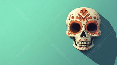 Caveira Mexicana Minimalista