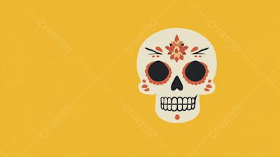 Caveira Mexicana Minimalista
