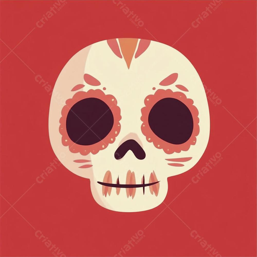 Caveira Mexicana Minimalista