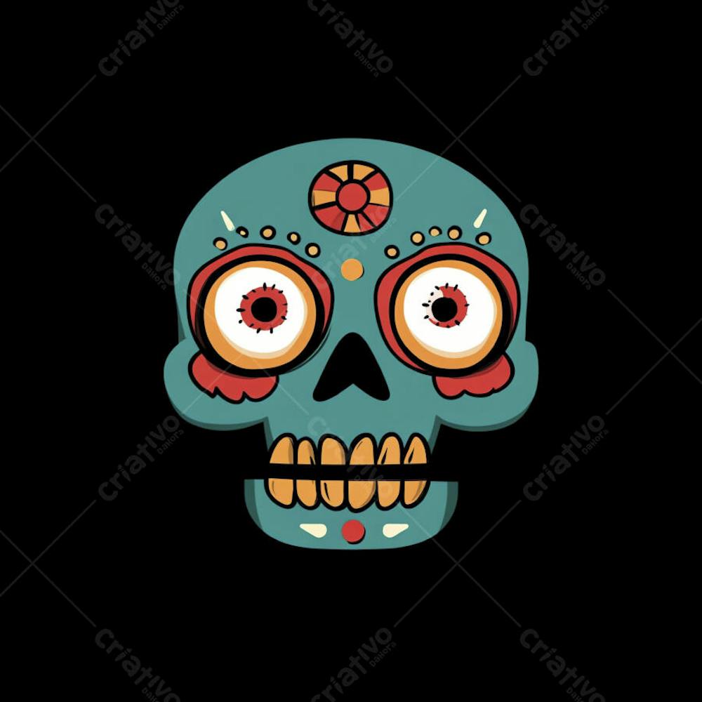 Caveira Mexicana Minimalista