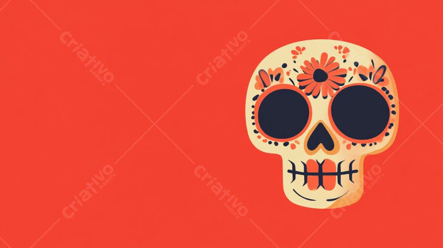 Caveira Mexicana Dia dos Mortos