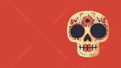 Caveira Mexicana Minimalista