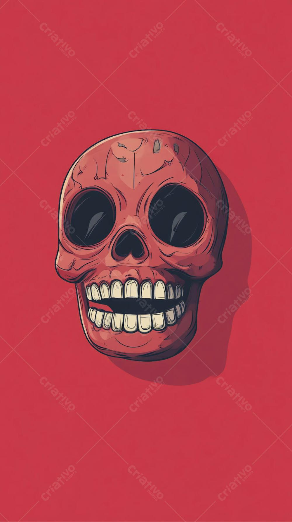 Caveira Mexicana Minimalista